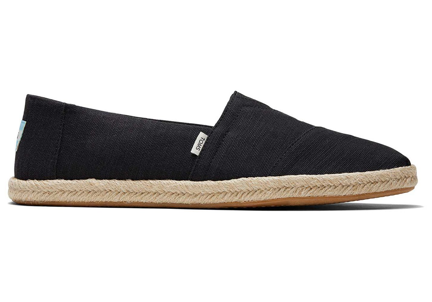 Toms Espadryle Męskie Czarne - Alpargata Rope - 23QFRITGU